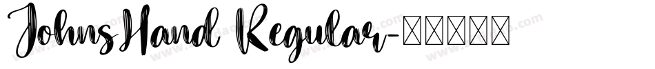 JohnsHand Regular字体转换